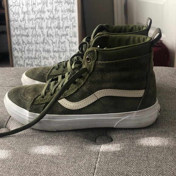 dark green vans womens